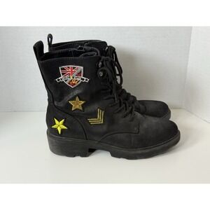 Seven Dials Kris Embroidered Combat Military Black‎ Side Zip Patches Size 8M